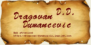 Dragovan Dumančević vizit kartica